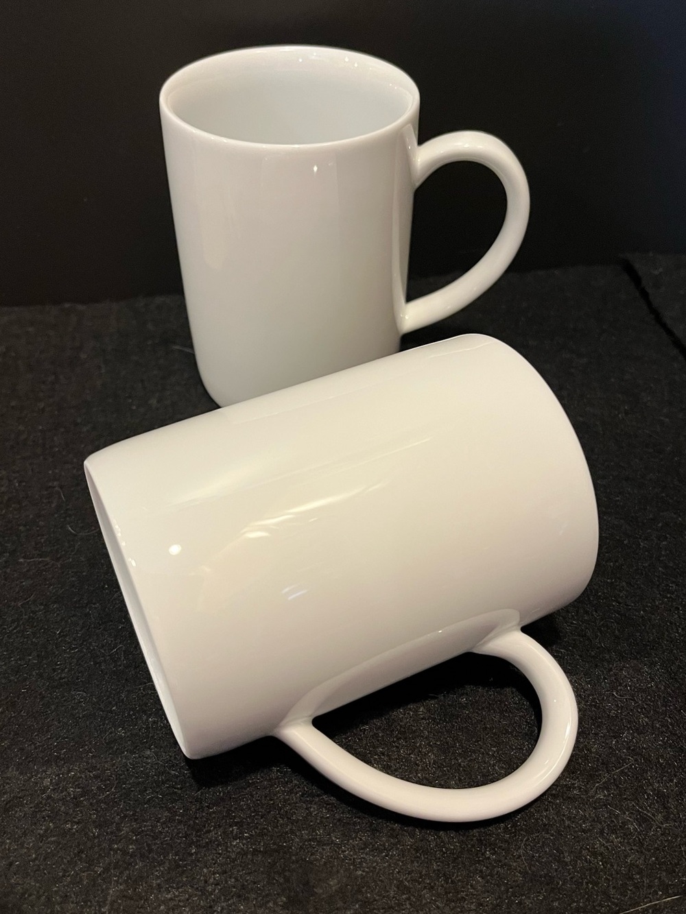 Crate & Barrel White Coffee Mug - Set of 2